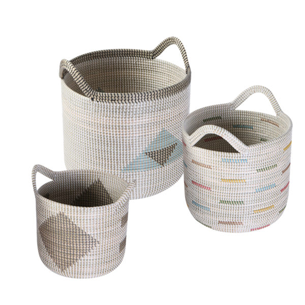Seagrass Laundry Basket with Handle BK323159